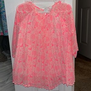 Gap unicorn theme pink pleated dress 🦄